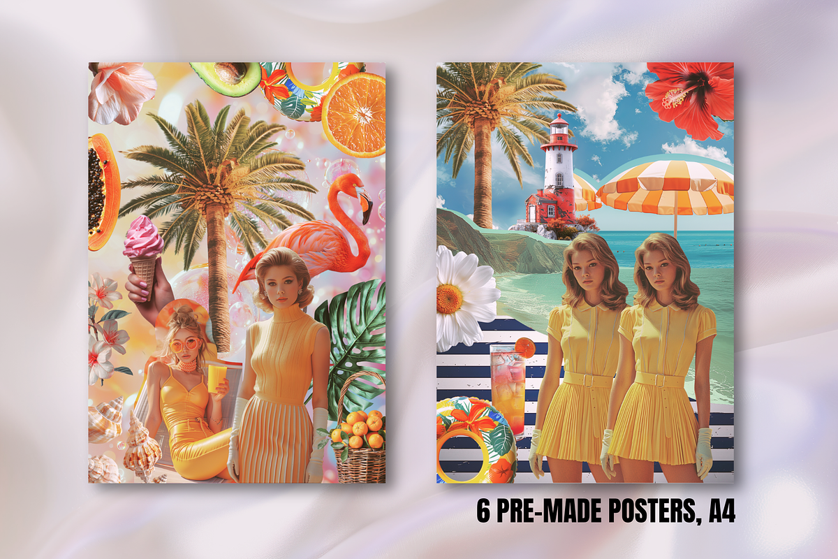 Retro summer collage - 300+ cutouts, an Object Graphic by Sofico (Photo 3 of 13)