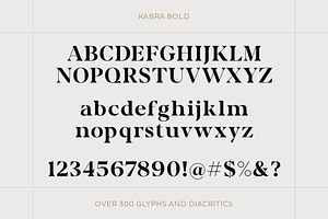 Kabra - A Sharp, Contrasting Serif