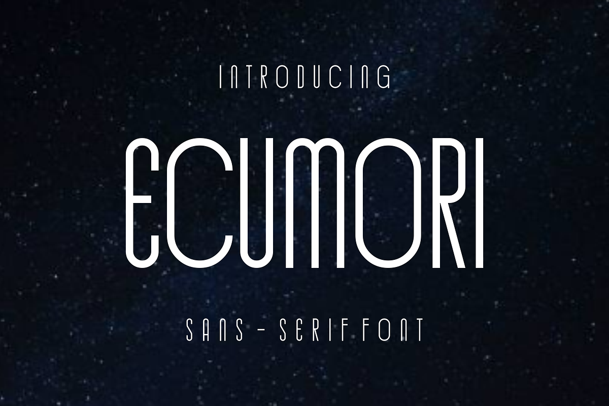 Ecumori, a Sans Serif Font by lelevien (Photo 1 of 2)
