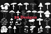 Mushroom Photoshop Stamp Brushes, a Brush Add-On by ArtistMef (Thumbnail 2 of 4)