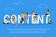 Content concept vector illustration, a Person Illustration by Julia Tim (Thumbnail 1 of 3)