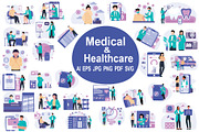 Medical and Healthcare Icons Pack., an Illustration by Vector Portal (Thumbnail 1 of 4)