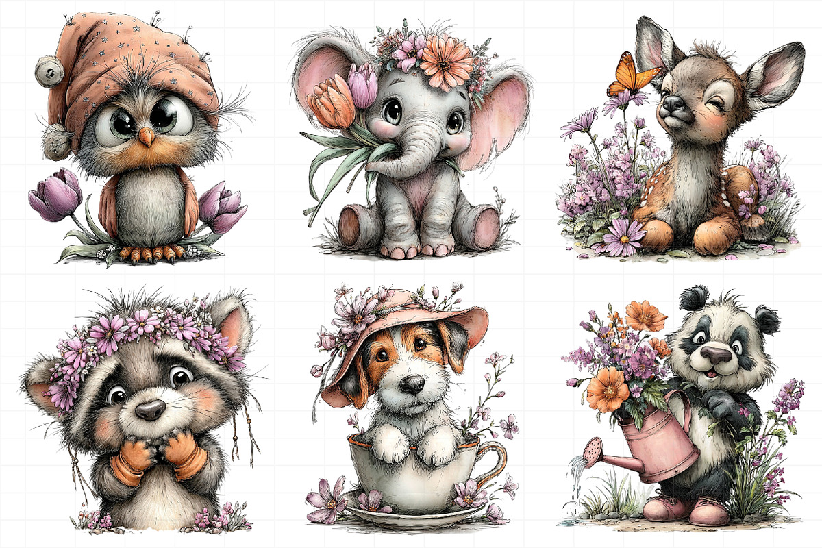 Whimsical Spring Animal Clipart, an Illustration by Daily.Designs (Photo 6 of 7)