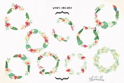 Tropical Watercolor Flamingo Wreaths, an Illustration by Bloomella (Thumbnail 5 of 7)