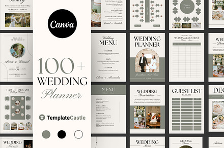 100+ Wedding Planner Canva Templates, a Templates & Theme by TemplateCastleStore