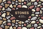 Stones and rocks seamless patterns, a Pattern Graphic by Good Studio (Thumbnail 1 of 9)