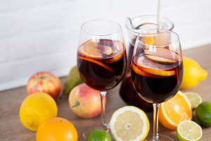 Sangria cocktail with fresh fruit, a Food & Drink Photo by etorres69