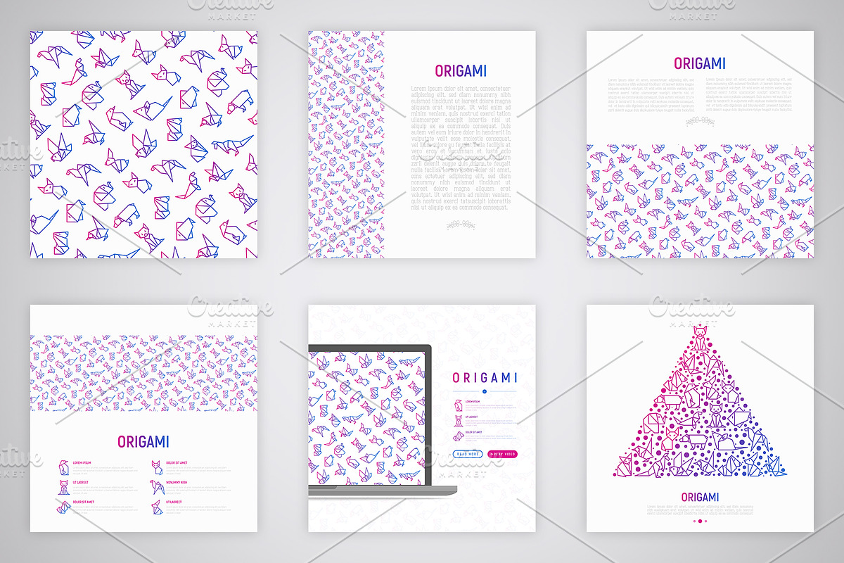Origami Icons Set | 30 Templates, an Outline Icon by Alex Blogoodf (Photo 5 of 10)