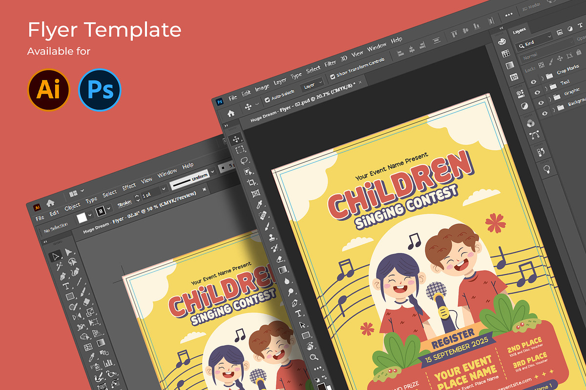 Children Singing Contest Flyer, a Flyer Template by Huge Dream Studio (Photo 4 of 5)