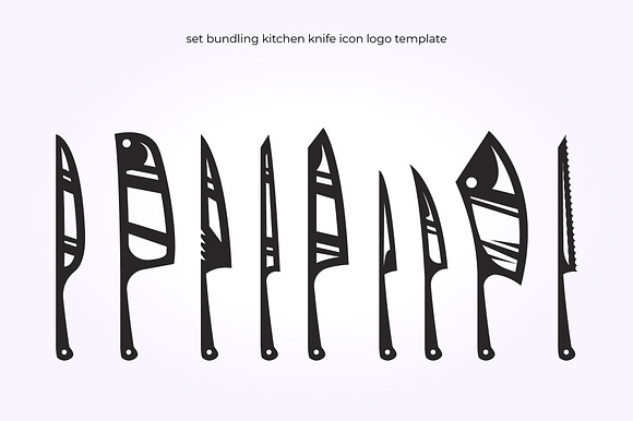 Set Bundle Vintage Design Knife Logo