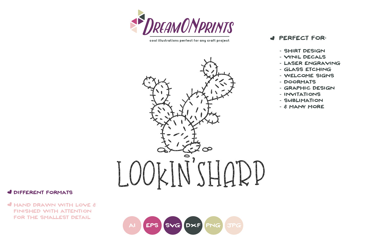 Looking Sharp | Funny Cactus SVG, an Education Illustration by DreamONprints (Photo 2 of 2)
