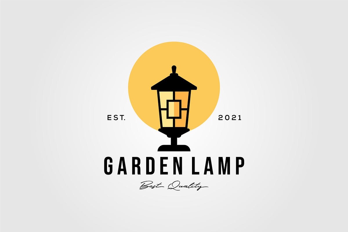 bright garden lamp logo, an Object Illustration by Rizkaarishandy_shop