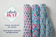 Watercolor Boho Ikat Patterns, a Pattern Graphic by Laura Camoe (Thumbnail 2 of 7)