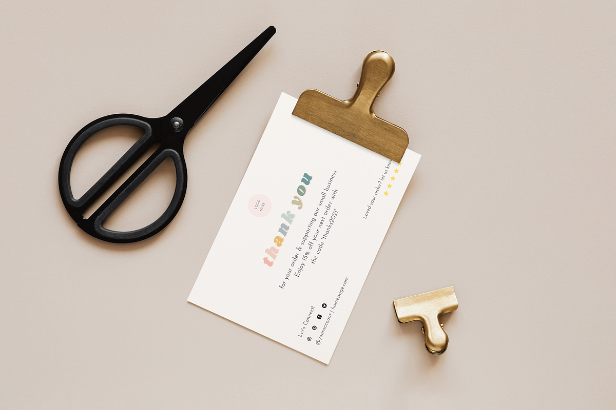 Thank you card for Canva template, a Stationery Template by Hellohastore (Photo 3 of 8)
