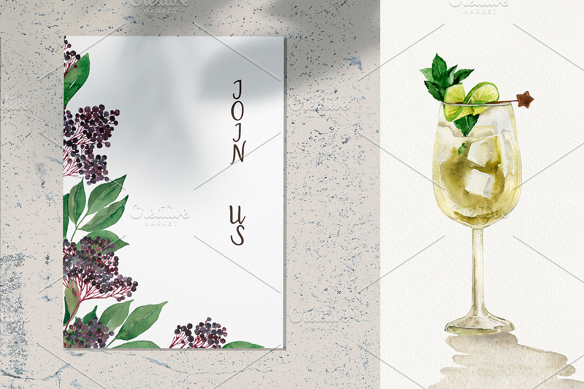 Elderberries&Elderflowers Collection, a Food Illustration by TanyaOak (Photo 2 of 9)