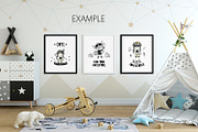 KIDS WALL & FRAMES Mockup Bundle - 4, a Product Mockup by Yuri-U (Thumbnail 18 of 38)