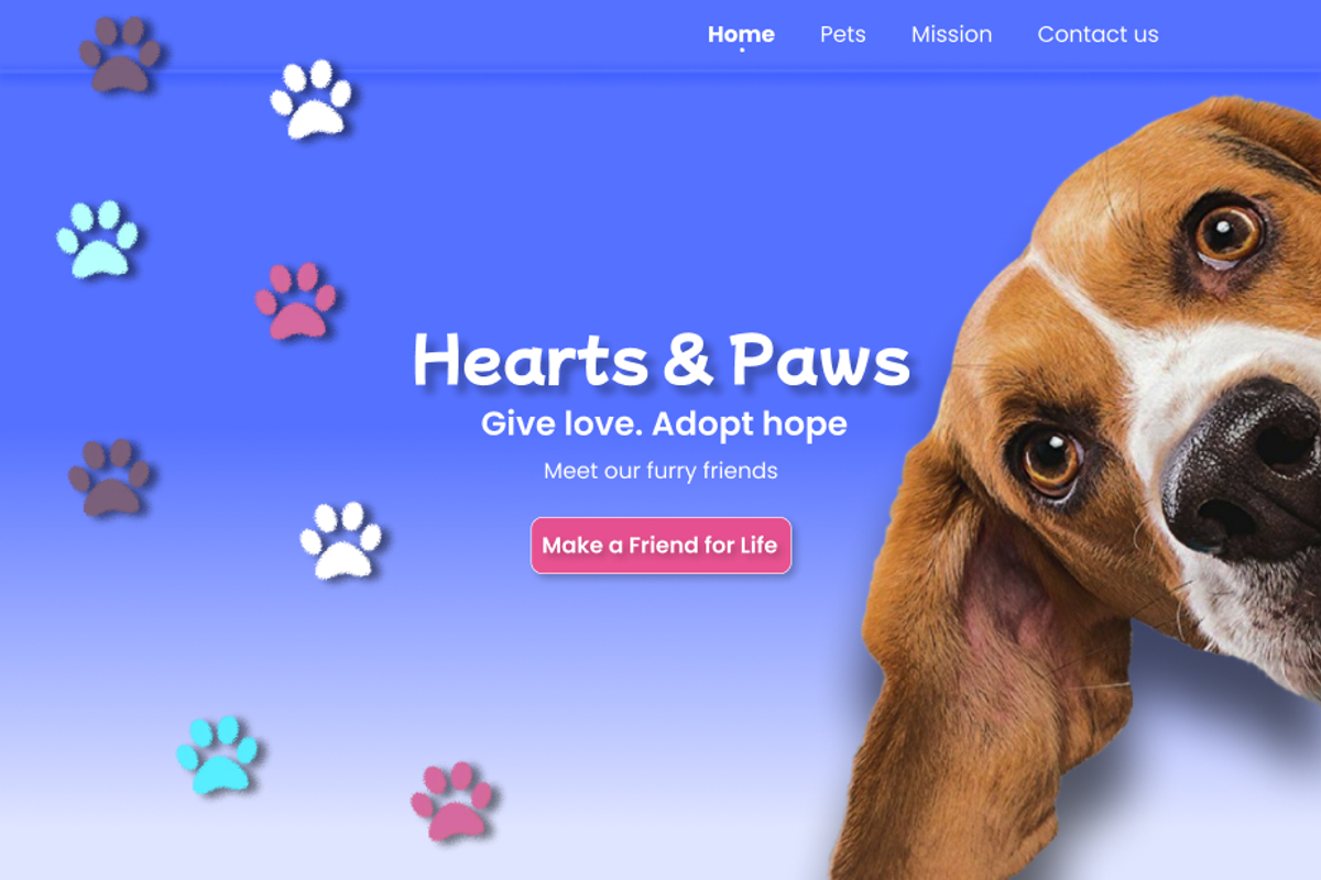 Website Template for Animal Shelter