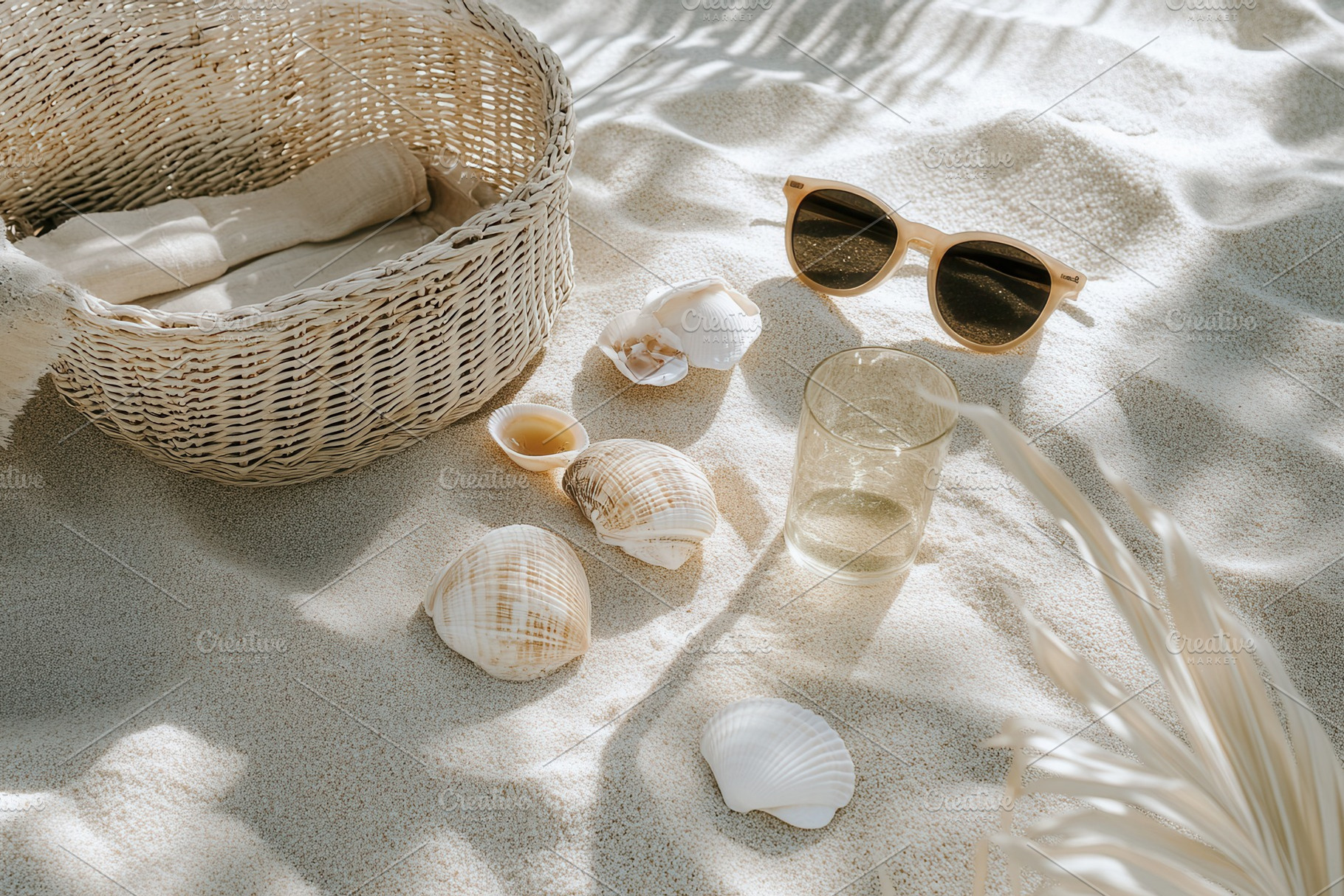 Summer essentials like sunglasses, a Photo by Pavel_design