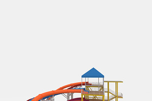 3D Model Waterpark Slide 14