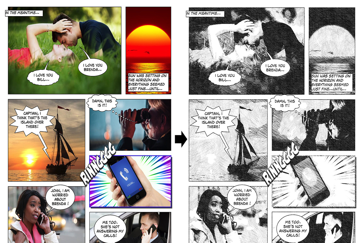 Illustrated Comic Book Generator, an Action Add-On by the little wonder shop (Photo 3 of 5)
