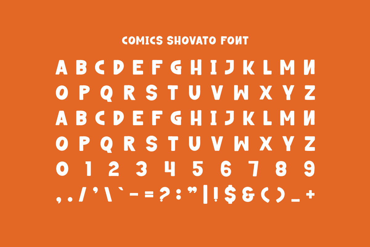 Comics Shovato - Round Font, a Sans Serif Font by Iqsiart Studio (Photo 5 of 6)