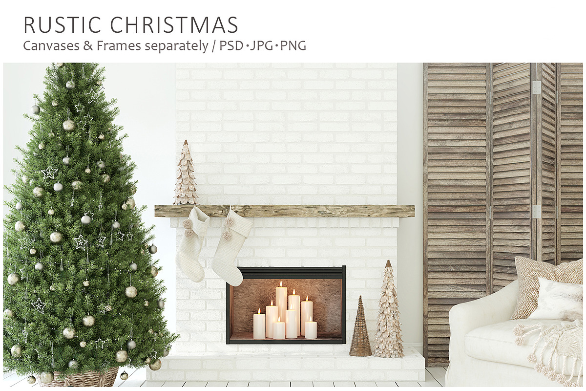 BIG BUNDLE Christmas Mockups, a Poster Template by MyHomeMockups (Photo 8 of 11)