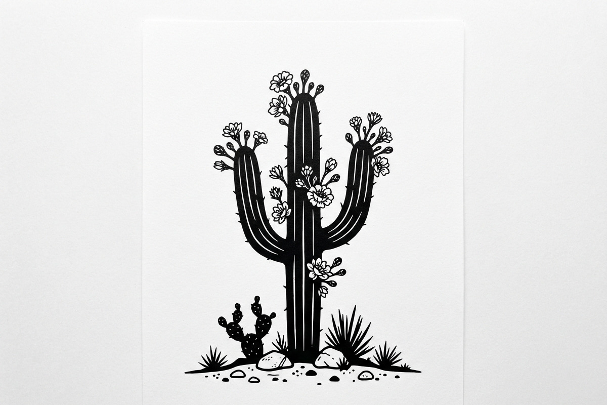 60 Desert Cactus Floral Silhouette, a Seasonal Illustration by Amazin_art (Photo 21 of 34)