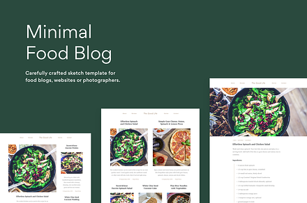 Minimal Food Blog/Web Template