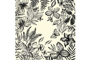 Botanical Floral Pattern Tropical