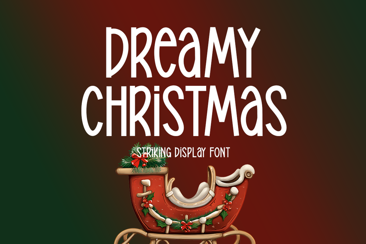 Dreamy Christmas Typeface, a Handwritten Font by Seemly Fonts (Photo 1 of 5)