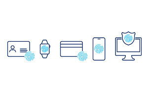Security personal data and devices, a Technology Illustration by Vector Creator