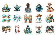 Southwestern Christmas PNG Bundle, an Illustration by SinaCreation (Thumbnail 2 of 7)