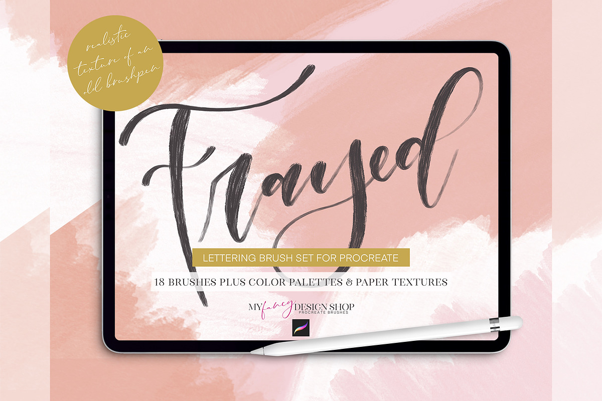 Frayed Texture Procreate Brushes, a Brush Add-On by My Fancy Design Shop (Photo 1 of 11)