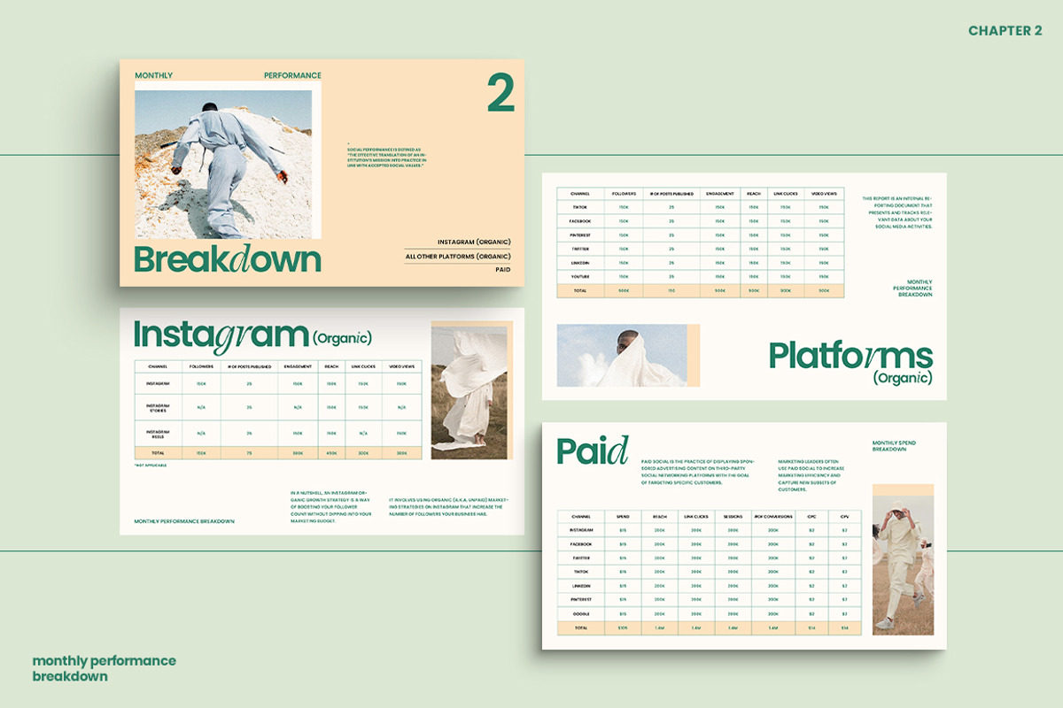 MIEL / Social Media Report Kit, a Presentation Template by Eviory (Photo 8 of 14)