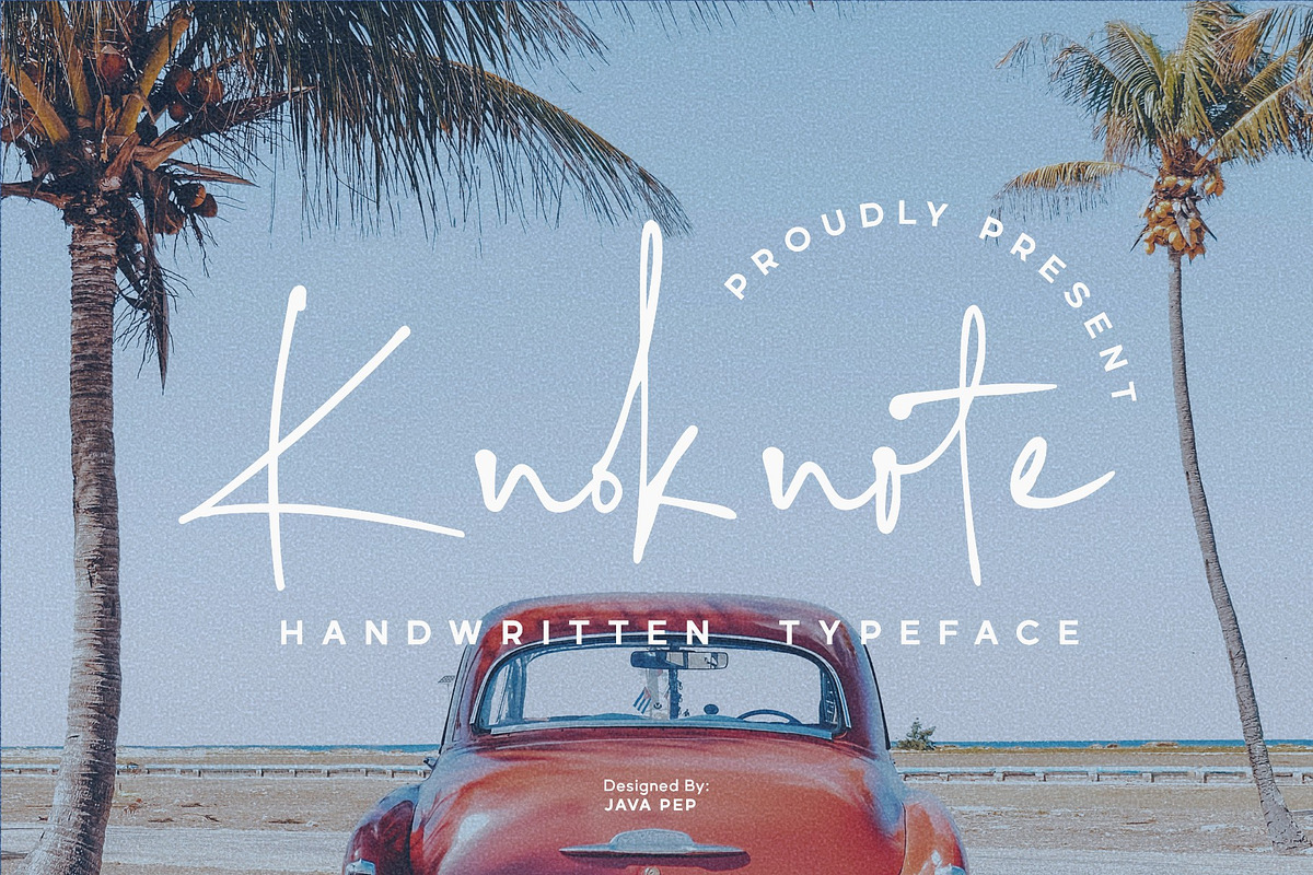 Knoknote / handwritten typeface, a Handwritten Font by Java pep (Photo 1 of 14)