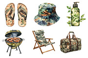 Camouflage Summer Elements Clipart, an Illustration by Dream Creation (Thumbnail 5 of 6)