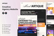 Artique - Creative Agency Framer, a Websites & App Template by peterdraw (Thumbnail 1 of 5)