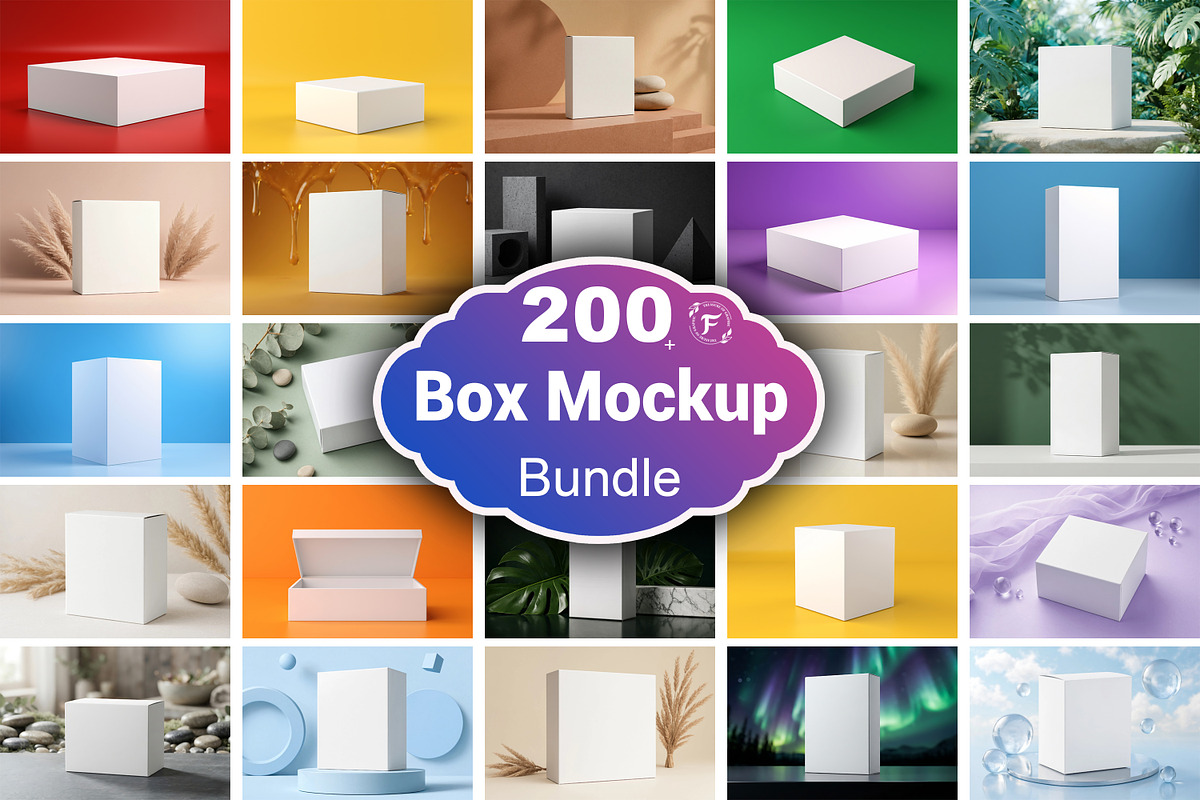 Box Mockup, a Packaging Mockup by Forhadx5 (Photo 1 of 13)