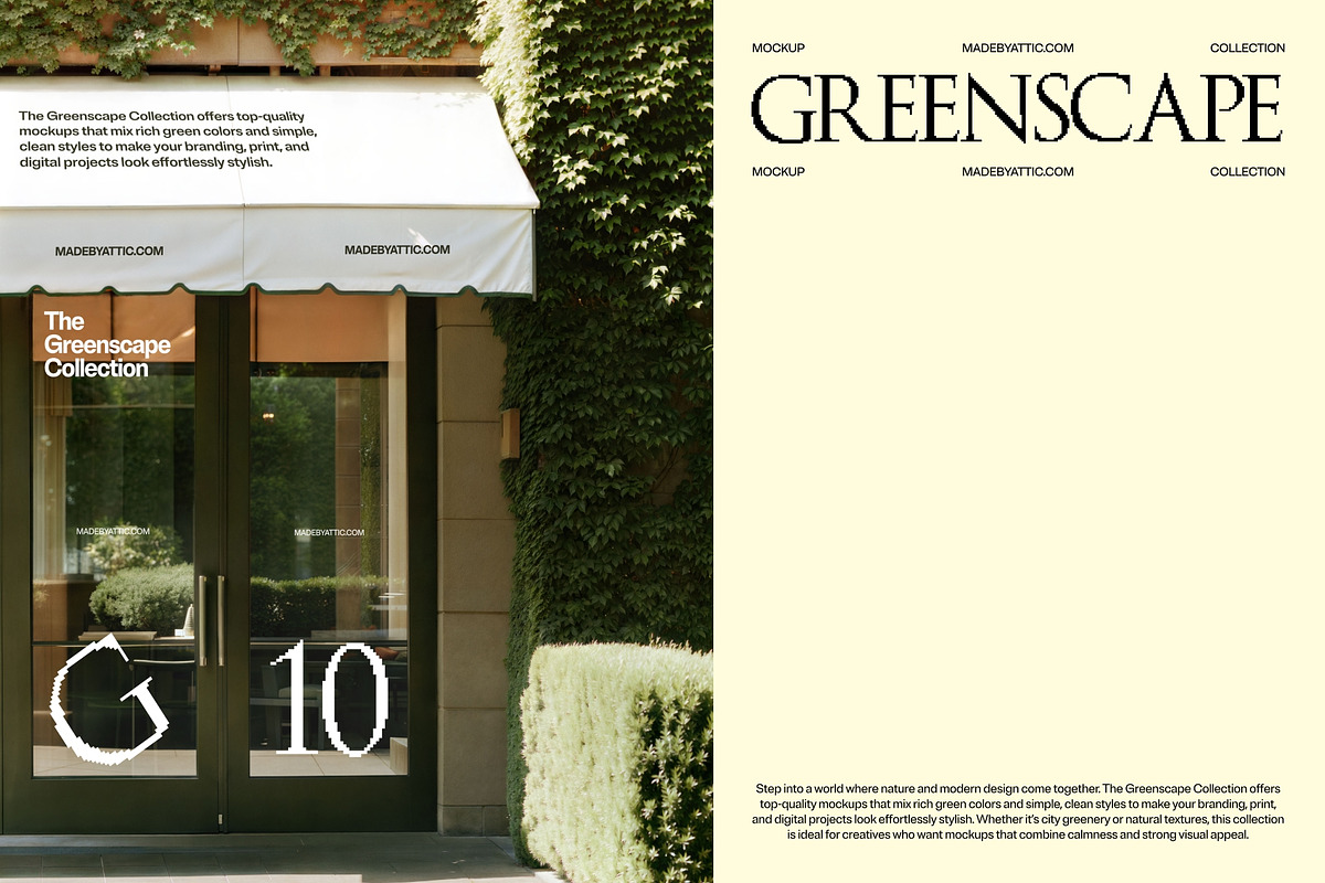 Greenscape 10 : Parisian Storefront, an Advertising Mockup by Made by Attic (Photo 1 of 2)