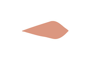 Nude pink lipstick single swatch on, an Illustration by okskukuruza
