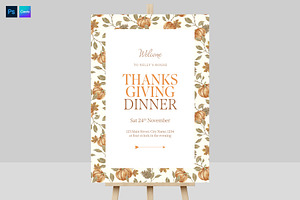 Thanksgiving Welcome Sign Template, a Poster Template by BrandPacks