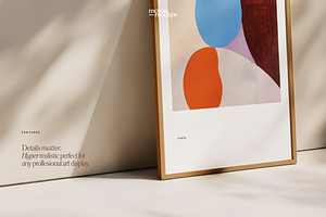 Leaning Poster Frame Mockup DIN A