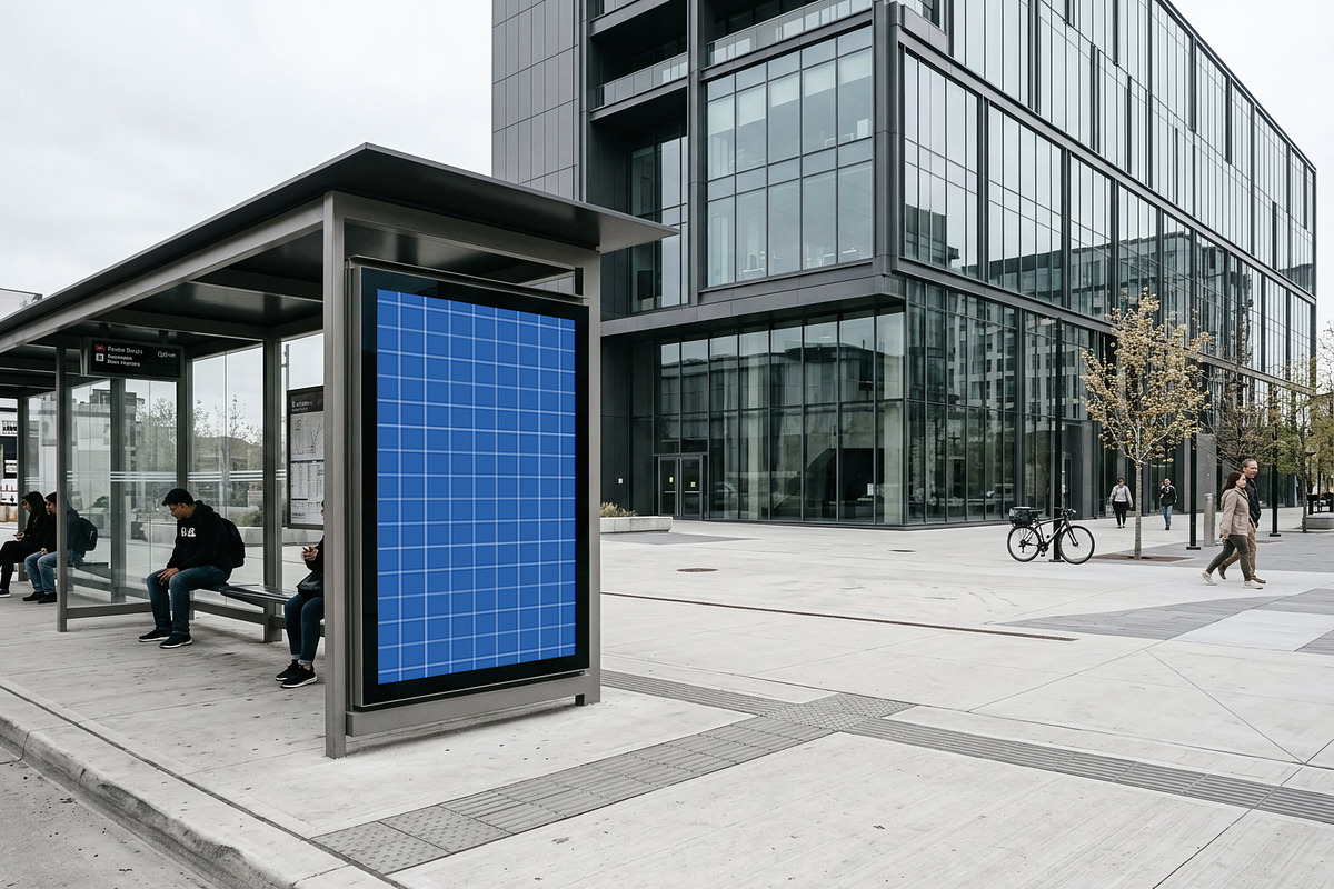 Bus Shelter Poster Mockup, an Advertising Mockup by getproject (Photo 2 of 2)