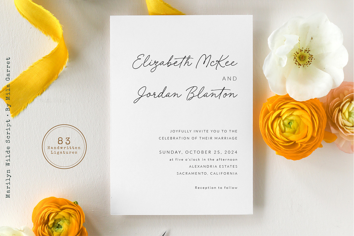 Marilyn Wilde Handwriting Script, a Script Font by Mila Garret (Photo 4 of 18)