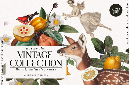 Vintage Collage Collection, an Object Graphic by nadispasibenko