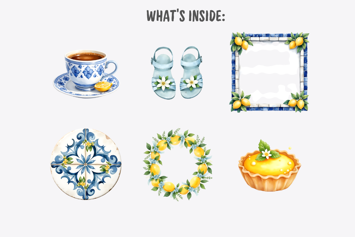 Amalfi Coast Clipart Bundle, a Decorative Illustration by Anca Digital Vibe (Photo 7 of 10)
