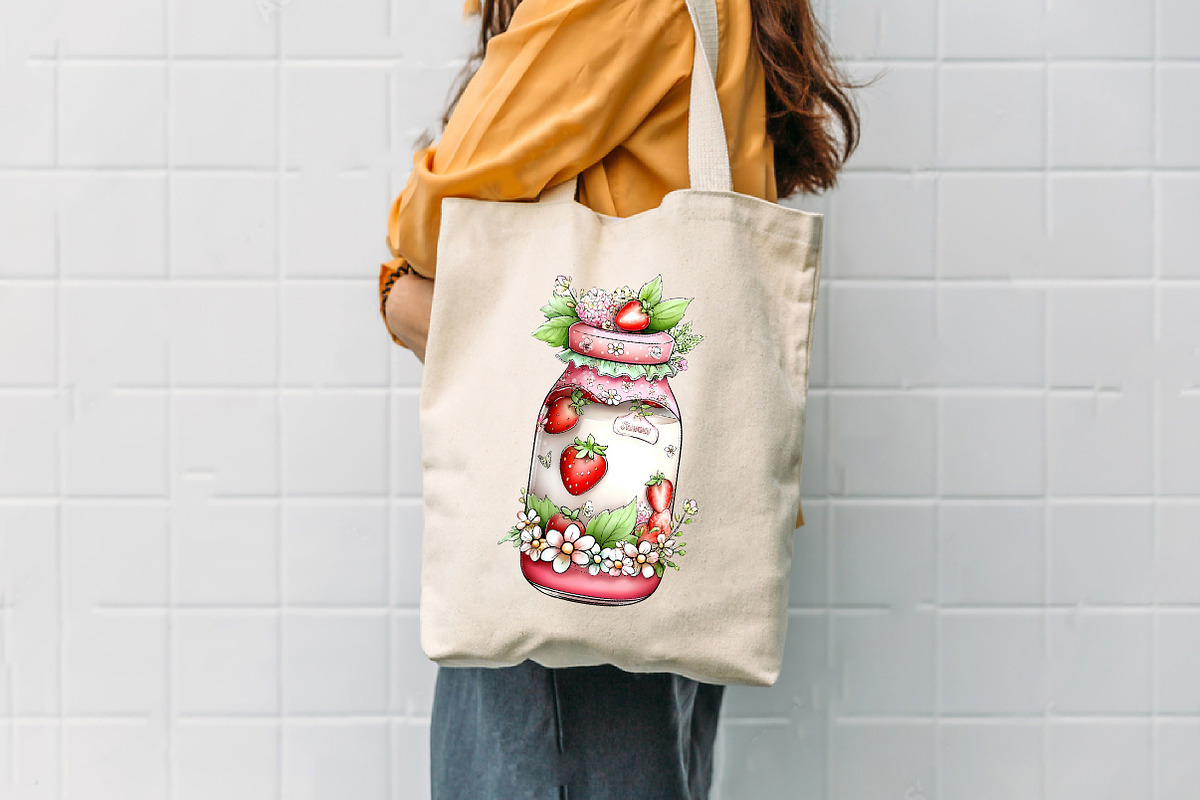 Whimsical Spring Strawberry Clipart, an Illustration by CreationArt (Photo 7 of 10)