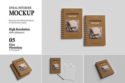 Spiral Notebook Mockup