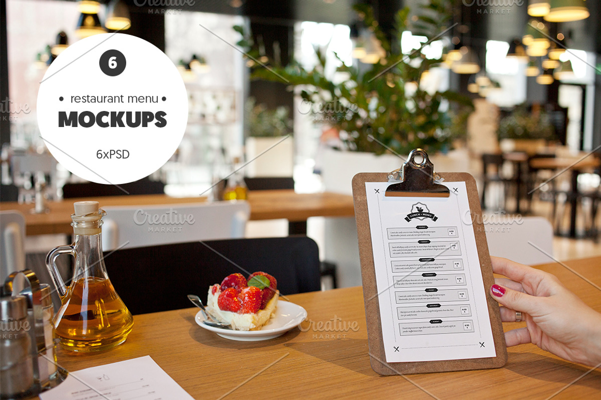 Restaurant menu - 6 mockups, a Print Template by show it better (Photo 1 of 5)