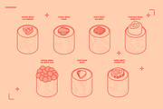 Sushi Vector Food Illustrations, a Food Illustration by TheFoodAtlas (Thumbnail 2 of 15)